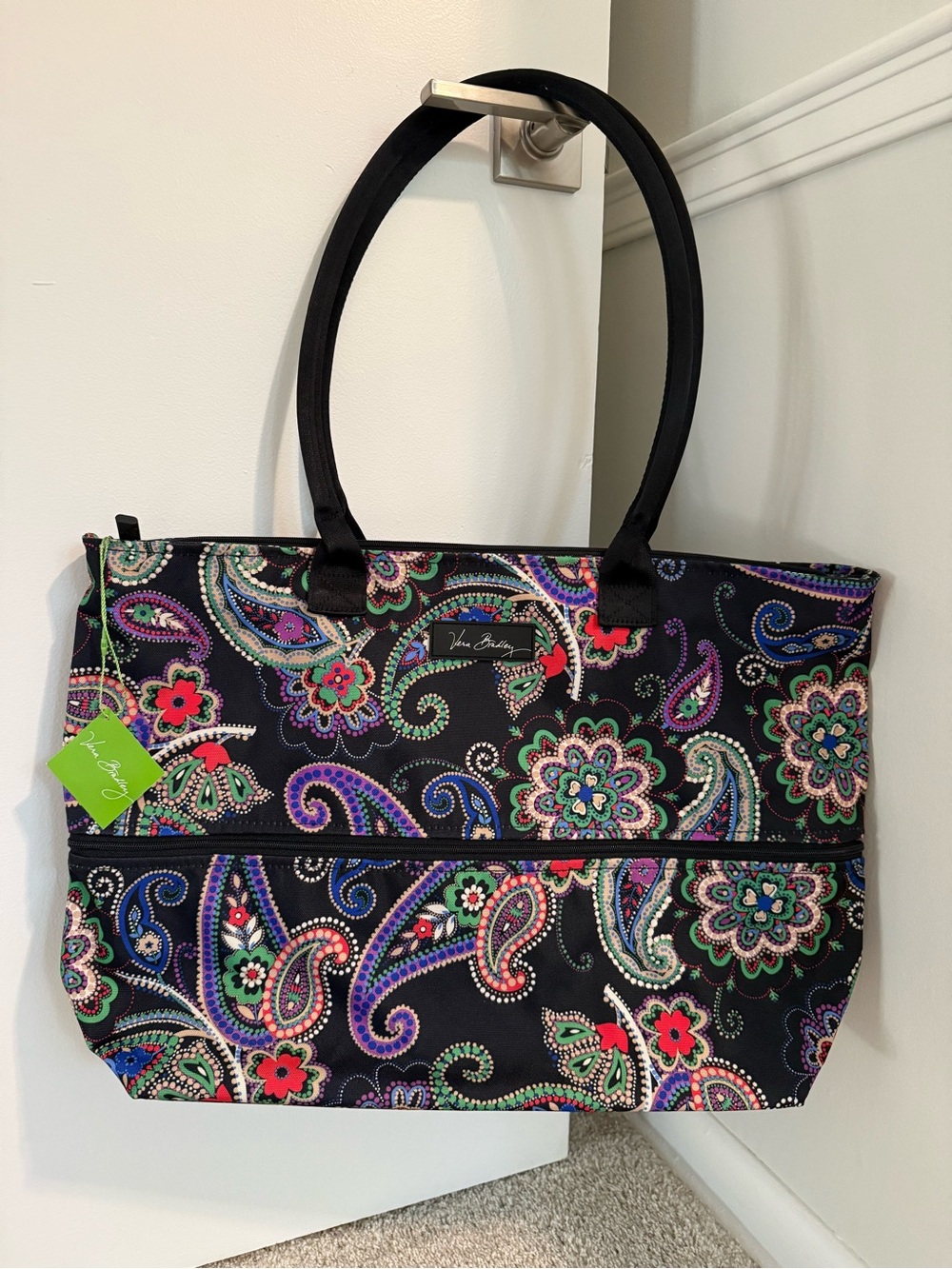 Vera Bradley Lighten Up Expandable Travel Tote in Kiev Paisley NWT